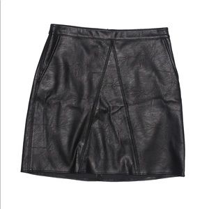 Bar III Black Leather Skirt